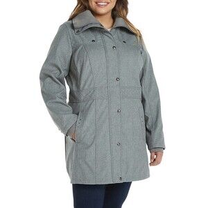 Weatherproof Women's Water-Resistant Hooded Jacket plus size 3X in grey $150